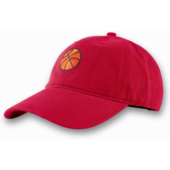 Dark Red Classic Basketball Cap Adjustable One Size Fits Most
